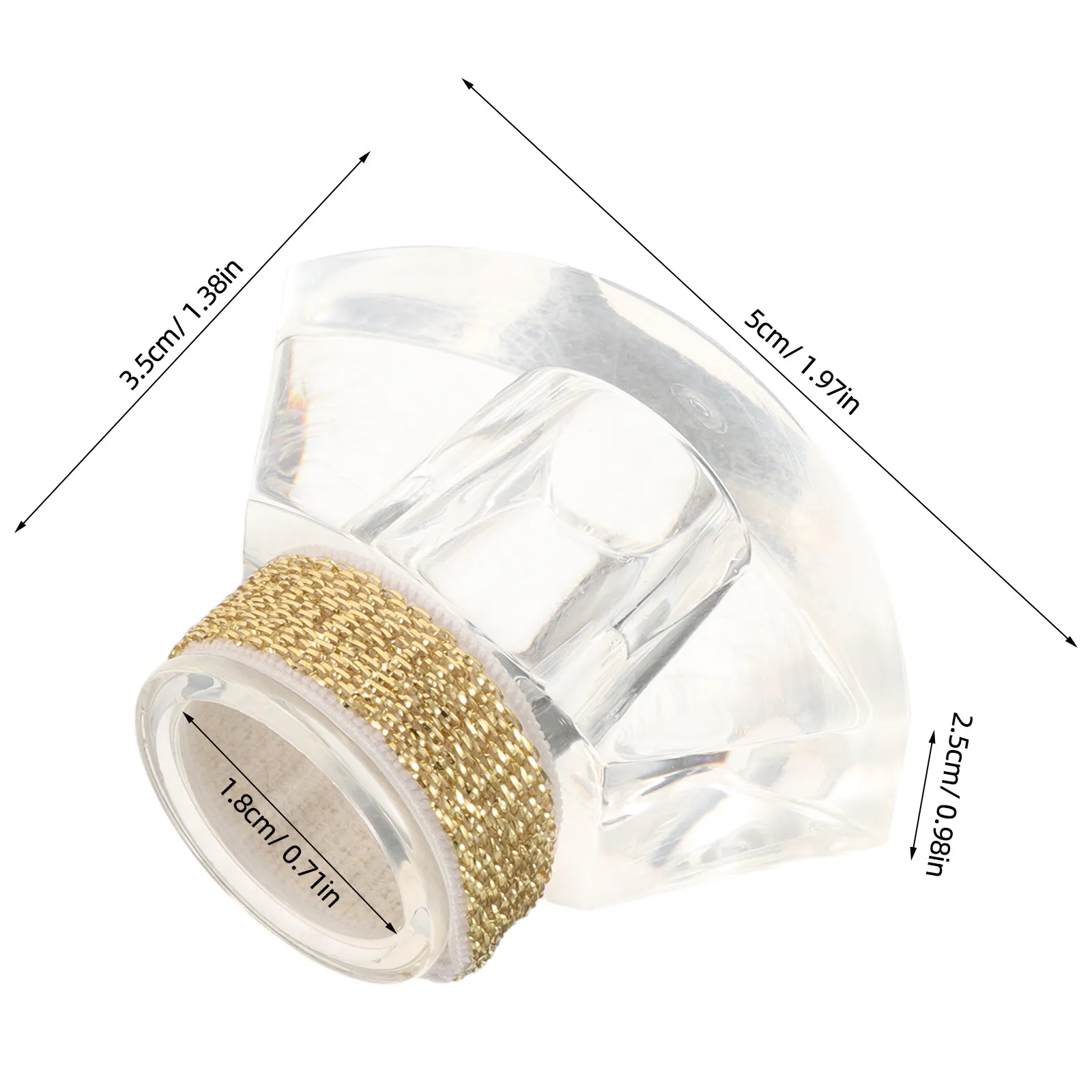 5Pcs Clear Acrylic Perfume Bottle Caps Press on Replacement Seal Tops for 15Mm Refillable Perfume Bottles Travel Display Use