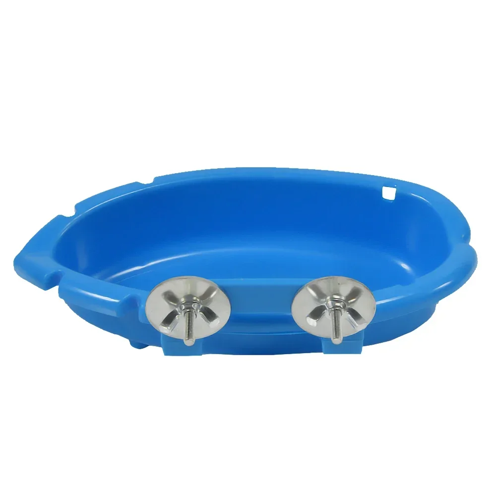 Parrot Food Tray Multifunction Creative Blue Bathtub Animal Cage Standing Wash Shower Box Bird Toys Pet Cleaning Products