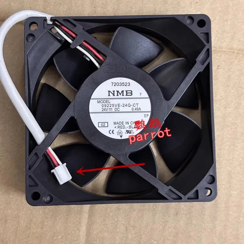 

New Fan 09225VE-24Q-CT 24V 0.49A 3-wire Inverter Chassis Cooling Fan 90 * 90 * 25mm