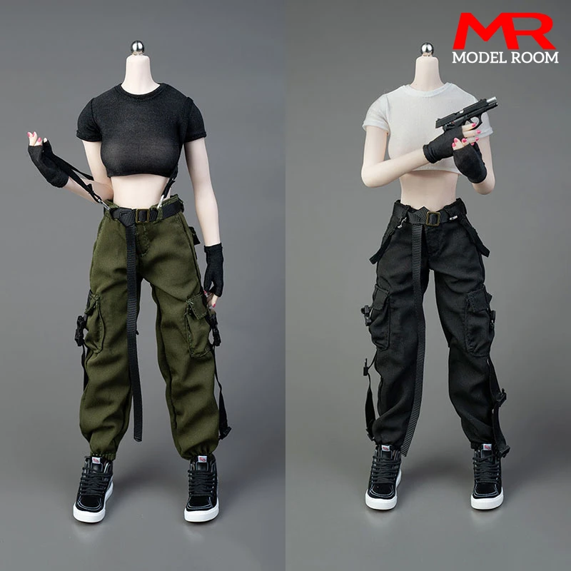 ICE TOYS IC1005 1/6 Scale Female Tactical Clothing Short Tops Pants Set Clothes Model Fit 12-inch Soldier Action Figure Body