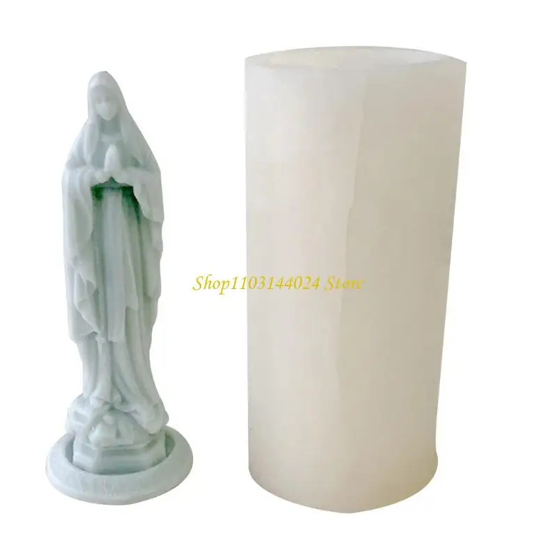 N5KE Maria Silicone Molds 3D Statue Resin Mould for DIY Making Chocolate Soap Mold Craft Home Decoration