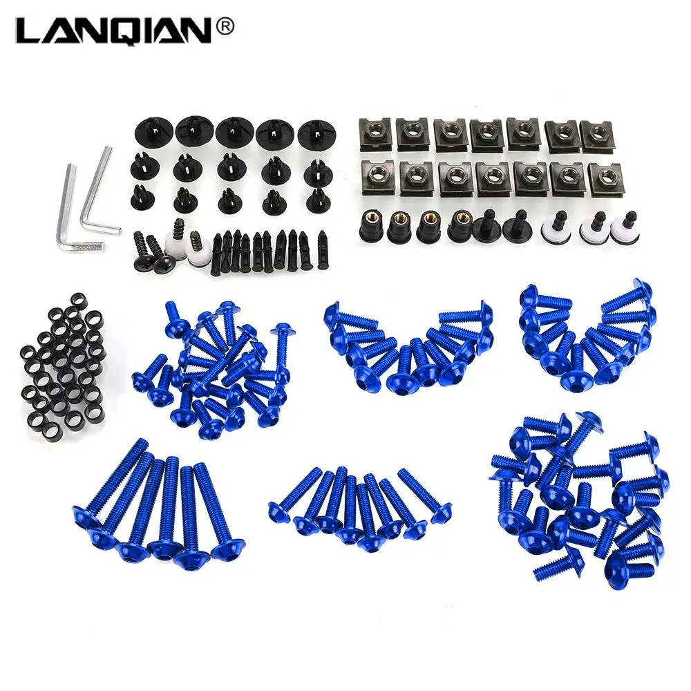 

Universal Motorcycle For YAMAHA YZF R1 R1M R15 R25 R3 R6 R125 R15 R25 MT03 MT07 MT09 CNC Fairing Bolt Kit Fastener Clips Screw