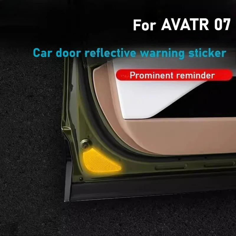 

For AVATR 07 car door reflective stickers, glow-in-the-dark door opening anti-collision safety warning accessories