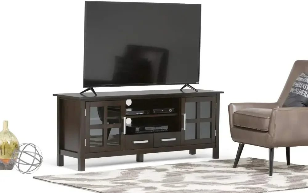 

SOLID WOOD Universal TV Media Stand Contemporary, Entertainment Center,Storage Cabinet,for Flat Screen TVs up to 70 inches