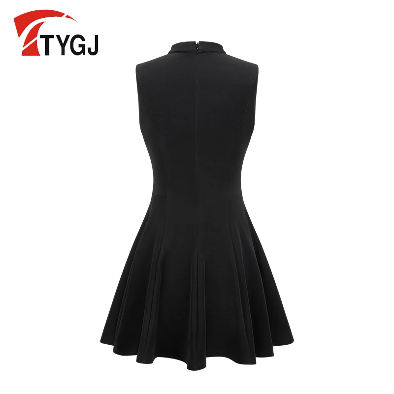 TTYGJ Golf Dress Slimming and Comfortable Split Skirt Deep V-neck Anti glare Golf Clothing