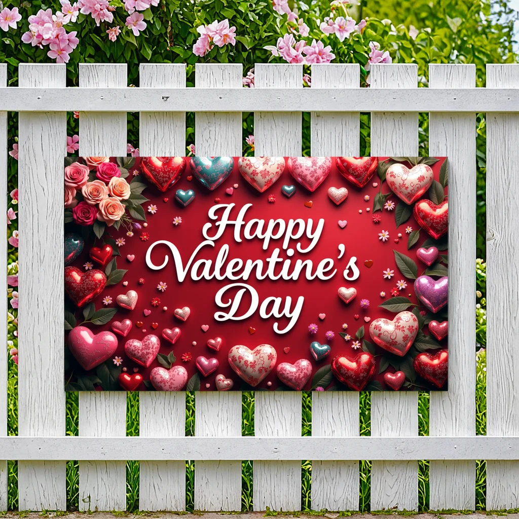 Photobooth bernapas latar belakang berkualitas tinggi tahan air ringan Valentine latar belakang menyenangkan cinta hati untuk Proposal