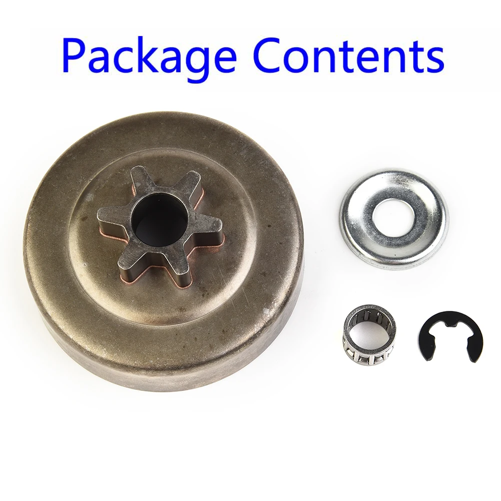 Washer Clutch Drum Sprocket 3 8 6T Set Kit Chainsaw E Clip Fitting Tool Replacement Needle Bearing Spare parts