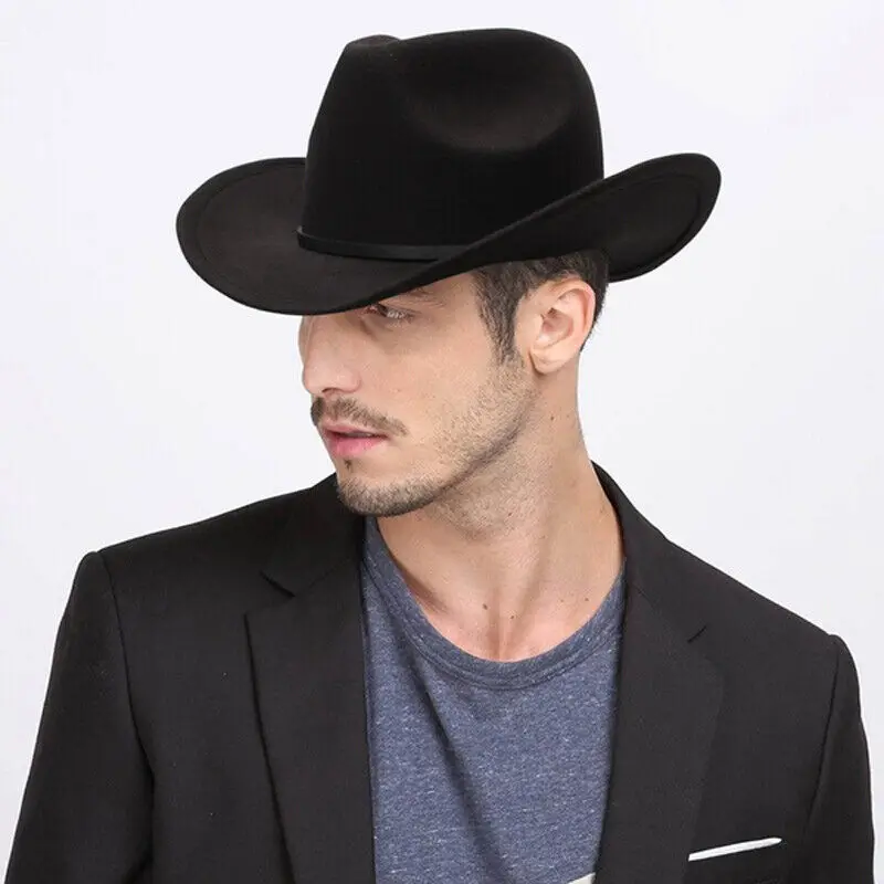 Cowboy Jazz Hat Fashion Fedoras Outdoor Men Women Western Cowboy Hat with Belt Outdoor Casual Fashion Fedoras Jazz Hat