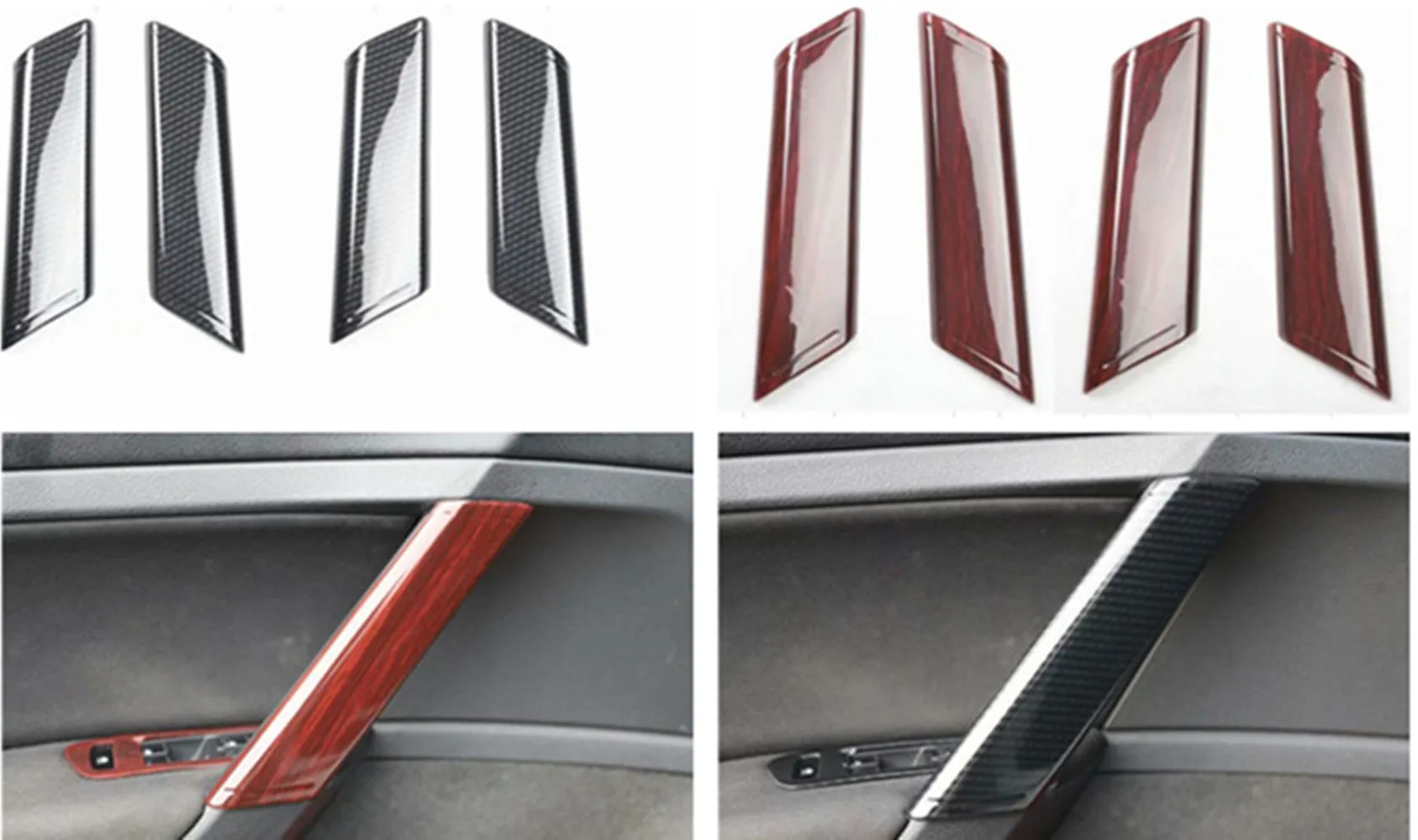 

4pcs/lot Car stickers ABS carbon fiber grain Interior door armrest decoration cover for 2014-2019 Volkswagen VW golf 7 MK7