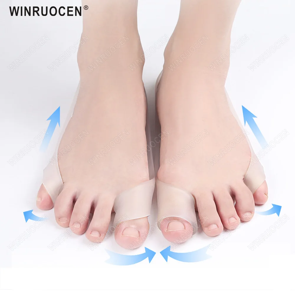 1 Pairs Silicone Toe Orthosis Bunion Foot Care Tool Plastic Hallux Valgus Corrector Separator Finger Pain Relief Pedicure Belt