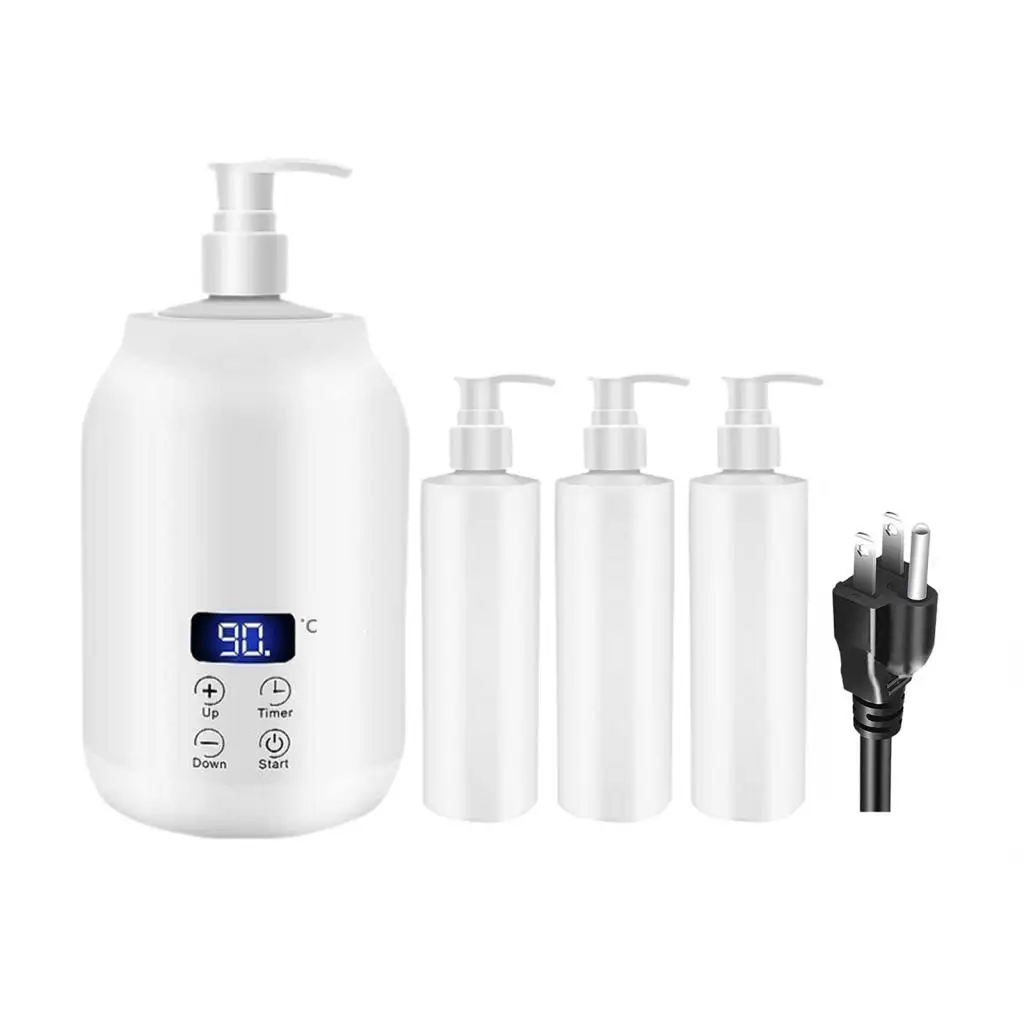 Electric Massage Oil Bottle Warmer Adjustable Temperature Multipurpose Lotion Heater for Spa Therapy