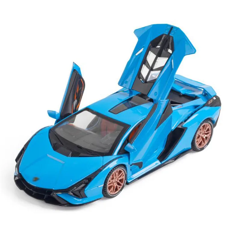 1/24 lega DieCast SIAN FKP 37 modello di auto giocattolo simulazione suono luce tirare indietro collezione giocattoli regali per veicoli