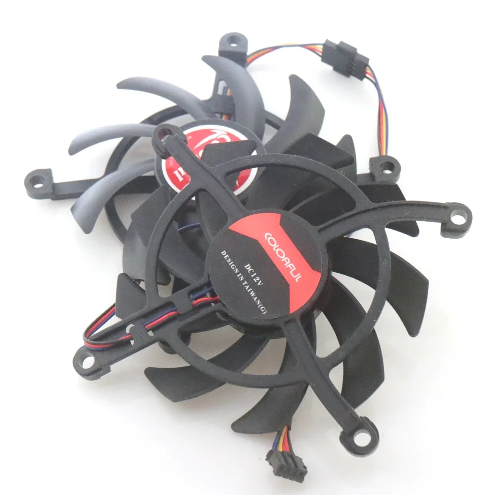 冷却ファンvgaグラフィックカード,4線式,4ピン,12v,カラー,gtx1660,1650, 1660s,rtx2060s,バッチあたり2個,送料無料