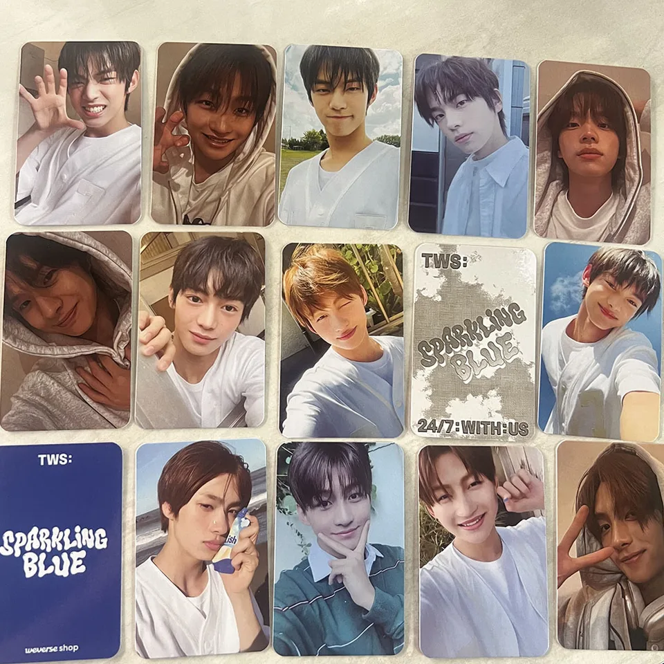 Kpop TWS Album SPARKLING BLUE Photocard 6pcs/Set Double Sides