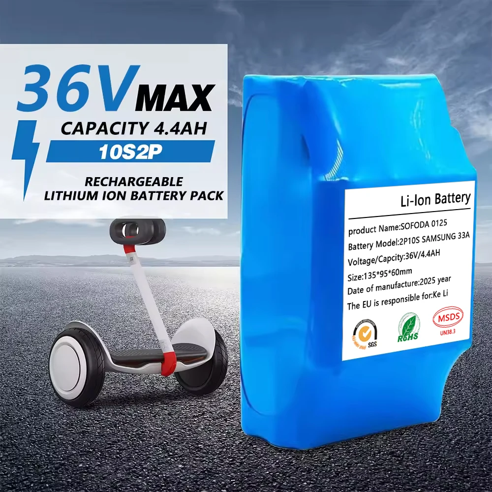 

36V 4400mAh 10s2P 18650 Batteries Is The Lithium-Ion Rechargeable Batteries Of The Self-Balancing Suspension Plate Unicycle