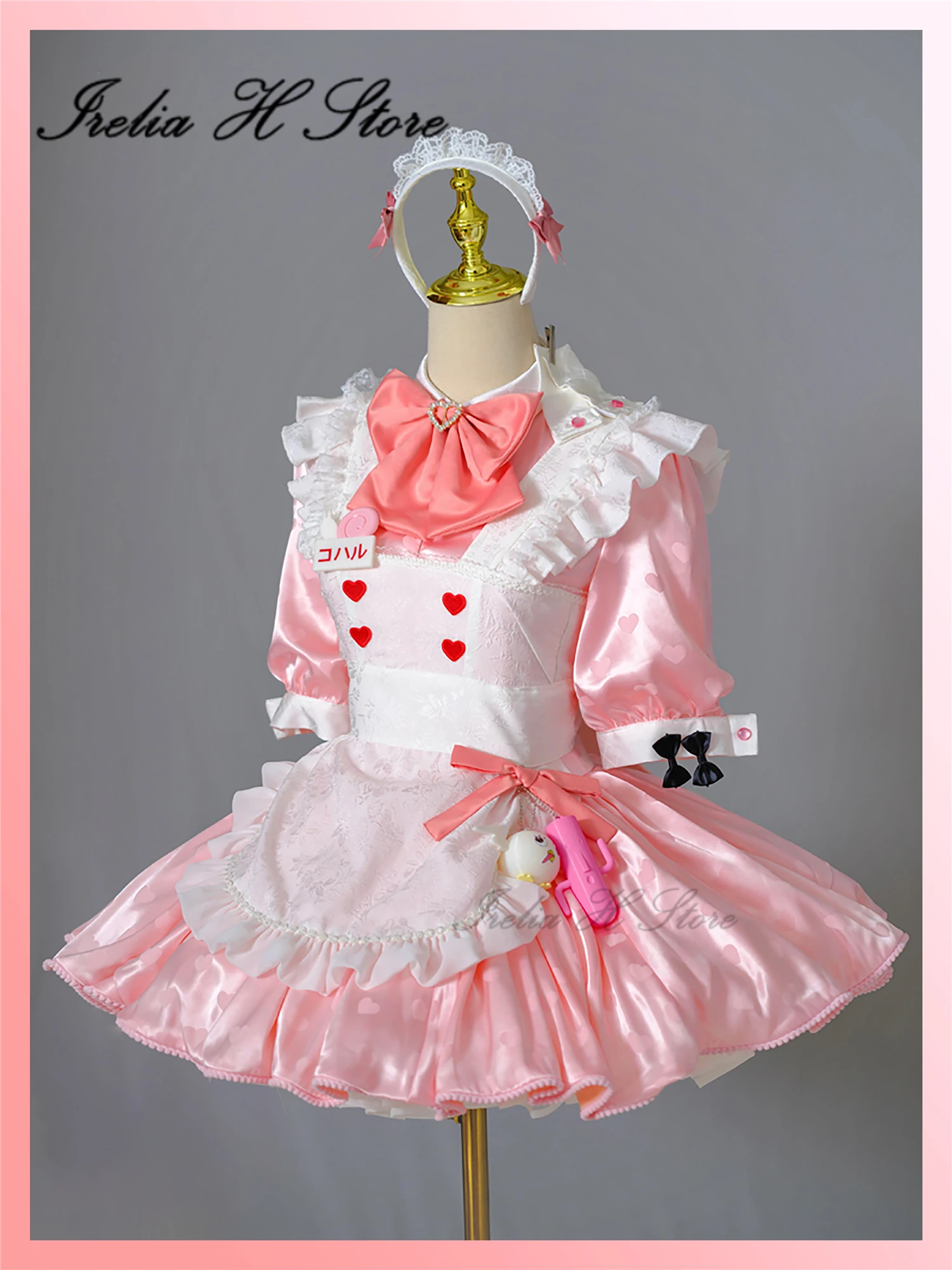 Irelia H Shimoe Koharu de Blue Archive disfraz de Cosplay para mujer, vestido de sirvienta encantador Fanart