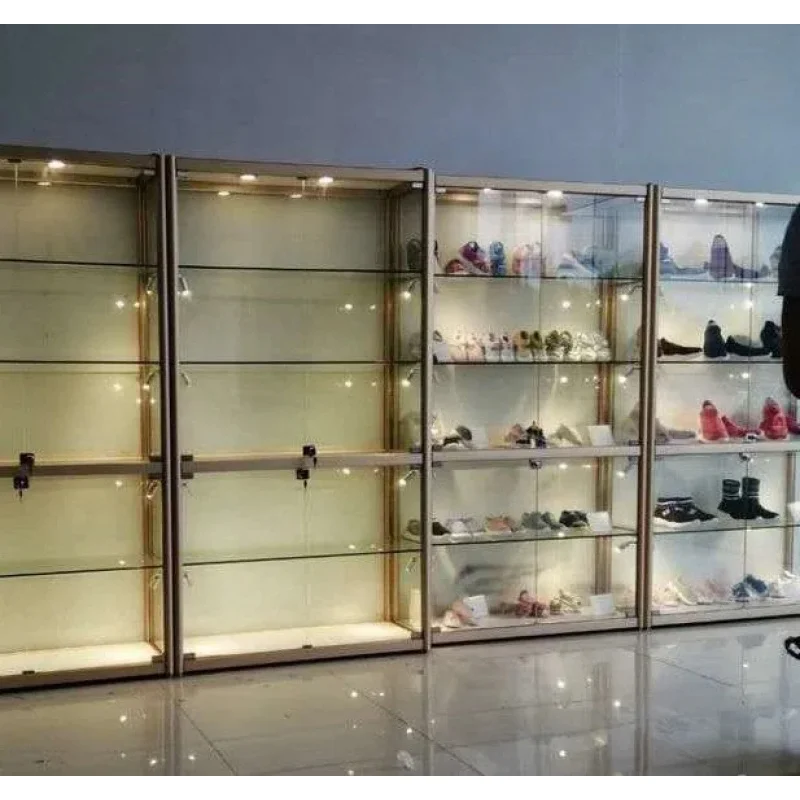 

custom.Retail Shop Shelves and Display Cabinets Cheap Display Showcases LED Light Glass Showcase