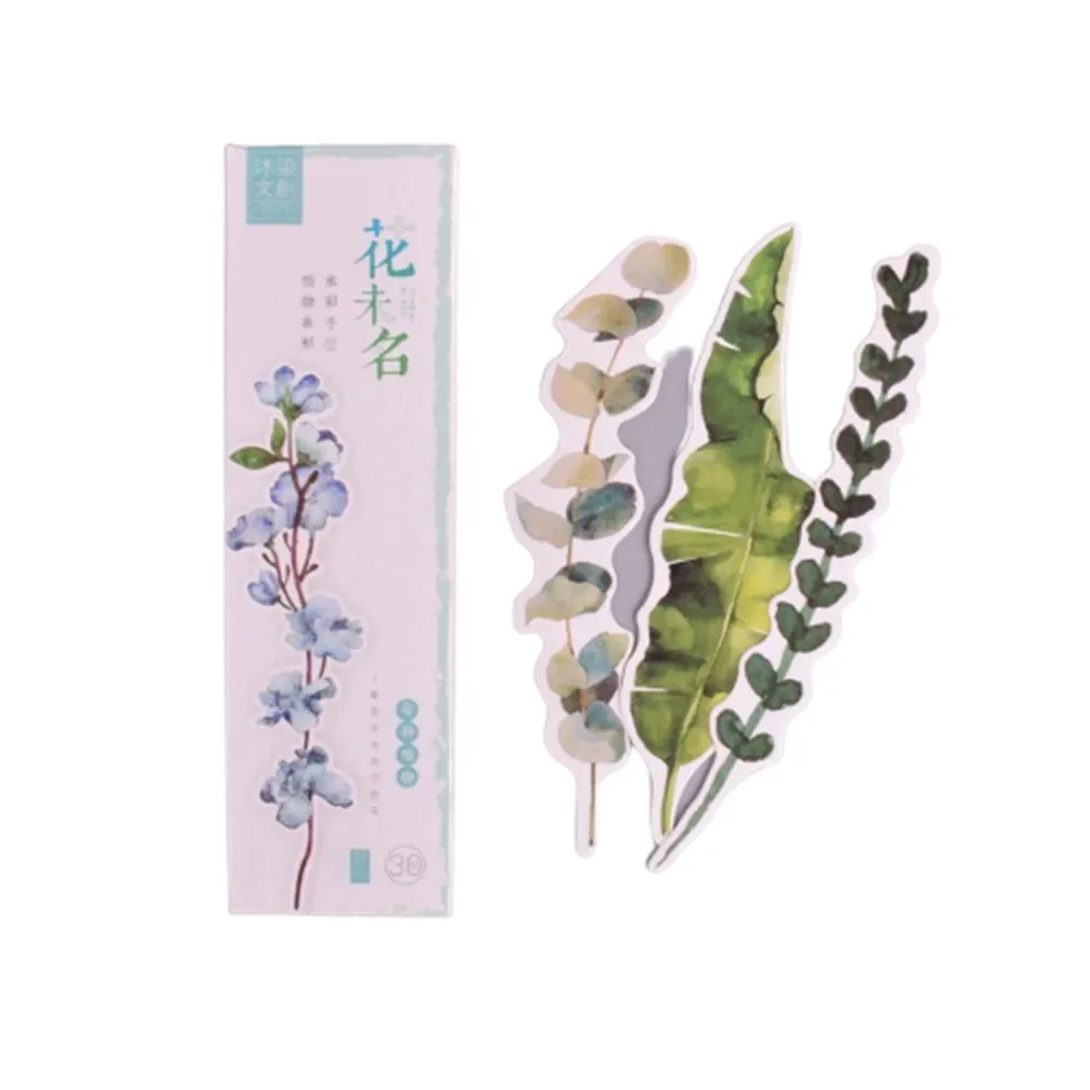 30 Pcs/box Plants Flower Student B02 book holder message card Creative School Stationery Paper Bookmark