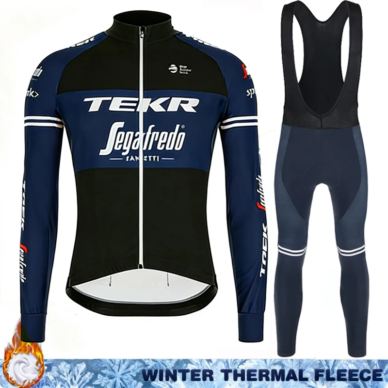 TEKR الرجال بدلة ركوب الدراجات الصوف جيرسي الملابس 2026 الشتاء السراويل الحرارية رجالي الزي الطريق الدراجات جاكيتات Termal مريلة دراجة هوائية جبلية #2