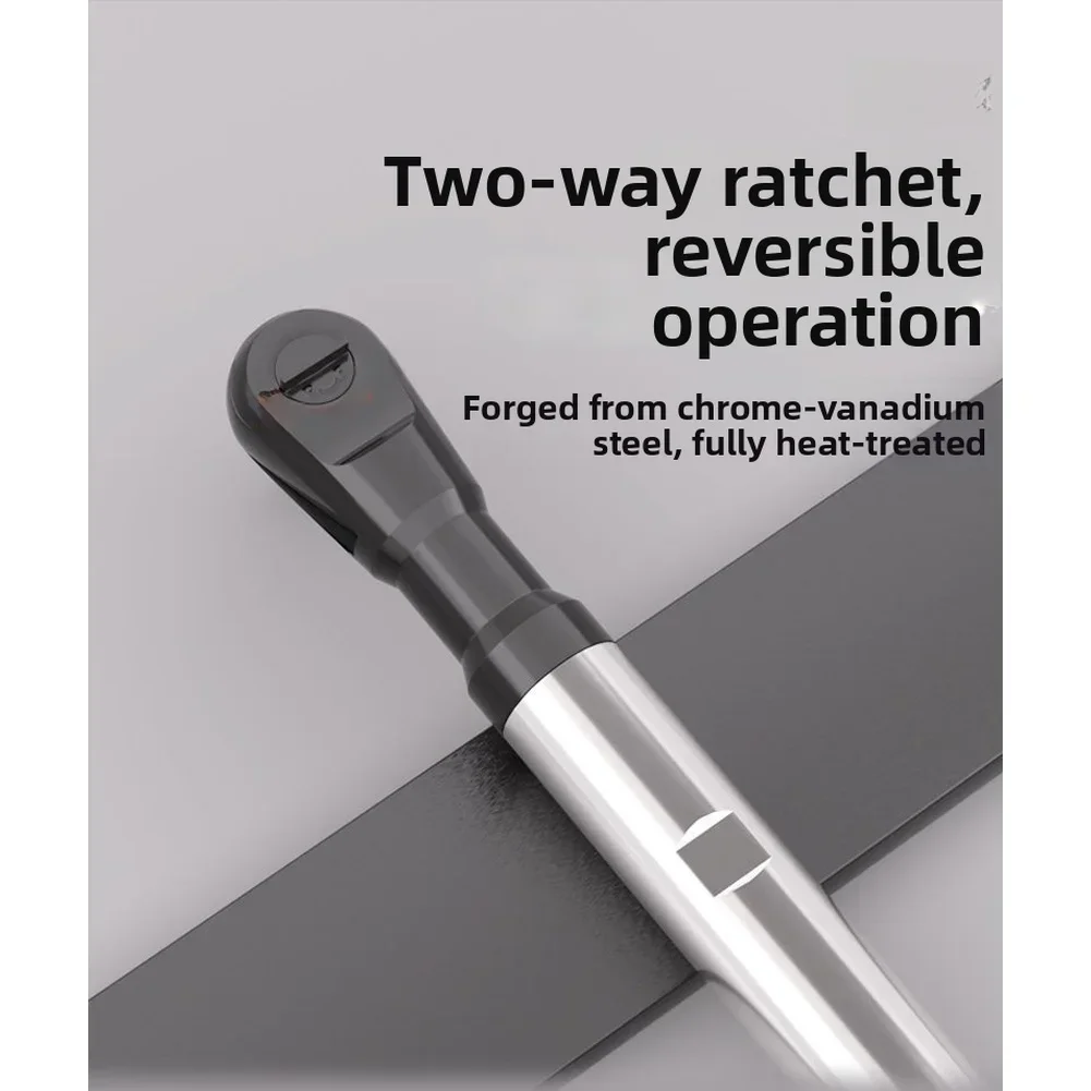 12 Inch Drive 72 Tooth Ratchet Wrench Set With Extended Handle For Tight Spaces Made From Chromium Vanadium Steel For Car Truck