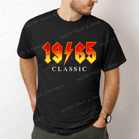 Vintage 1965 Classic Rock Legend 60 Year Old 60th Birthday T-Shirt Funny Men Tshirt Short Sleeve Casual Top Graphic T Shirts