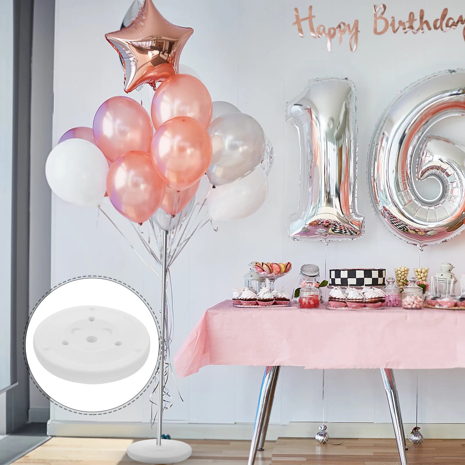 

Water Filling Base Balloon Column Stand Durable Practical Easy Storage Balloon Arch Holder Wedding Birthday Party Accessories