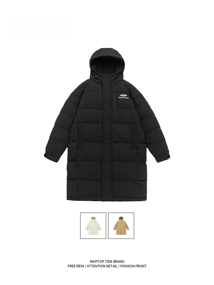 

Мужская зимняя куртка-пуховик средней длины MMOPTOP 2024, свободный крой, теплая, с капюшоном, хлопковая, на молнии, из полиэфирного волокна