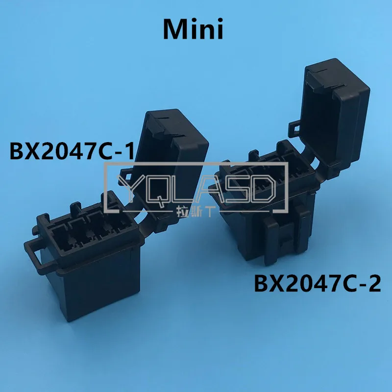 

1 Set 4 Way BX2047C-1 BX2047C-2 AC Assembly Micro In-line InLine Fuse Holders Without Fuses Mini Blade Type Fuse Holder