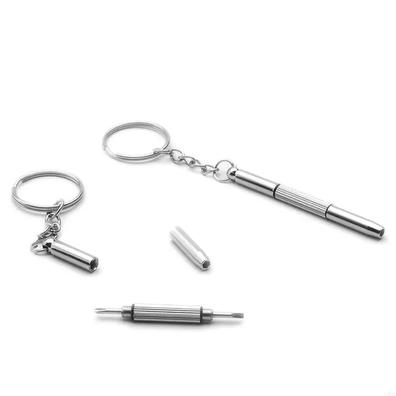 Multifunctional Sunglasses Watch Repair Tool with Keychains Eyeglass Screwdriver Repair