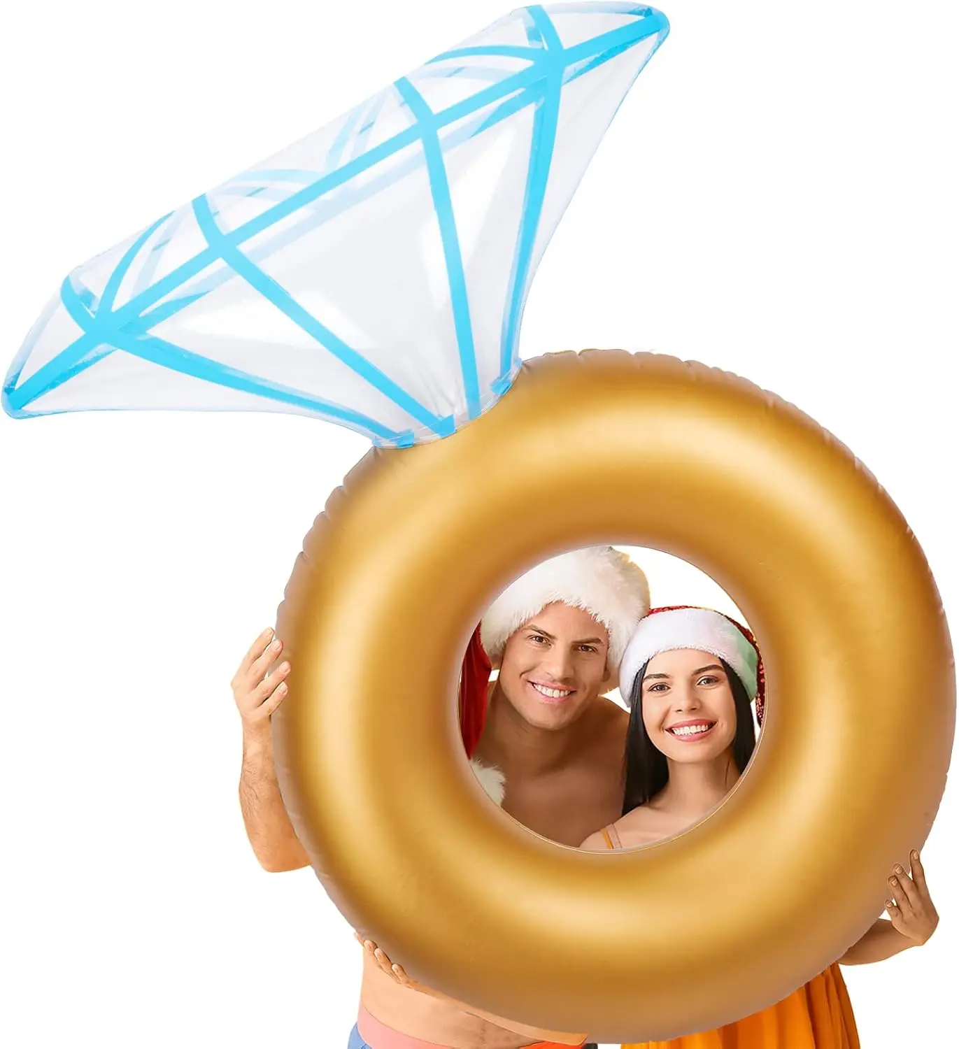 Flotteurs de piscine pour adultes, décorations de fête d'enterrement de vie de jeune fille, anneau flottant en diamant, cadeaux amusants pour piscine