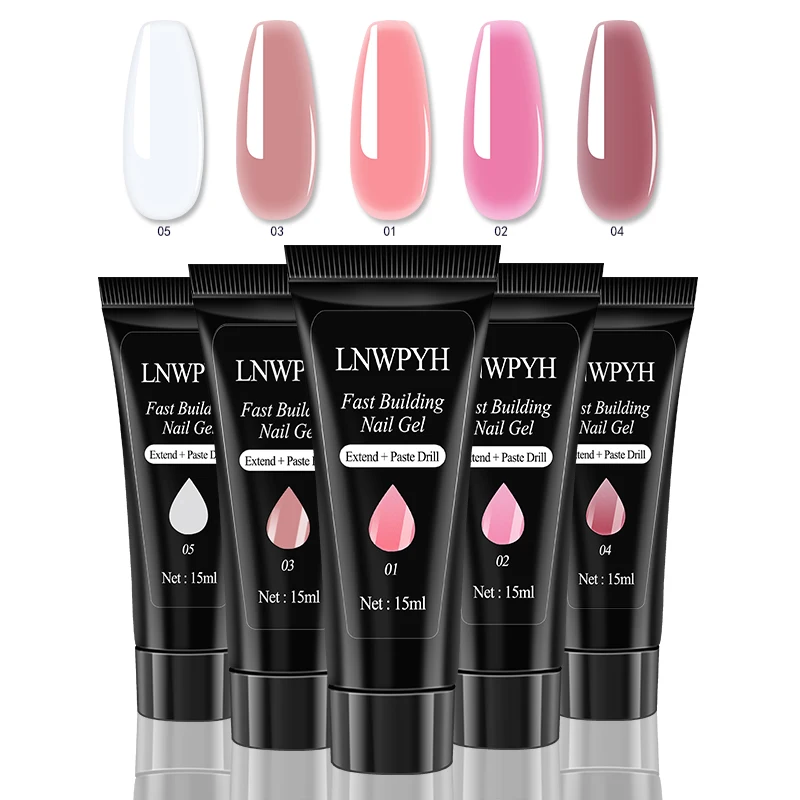 7/5 Pc Extension Nail Gel Kit For Nail Building Poly Nail Acrylic UV LED Gel Quick Extension Crystal Model Painless Crystal Glue