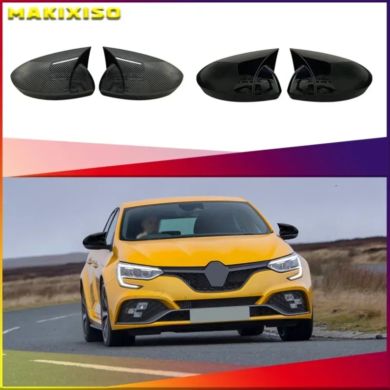 

ABS 2-piece Mirror Side Rearview Mirror Cover Shell Set Suitable for Renault Megane 4 2016-2019 Car Accessories