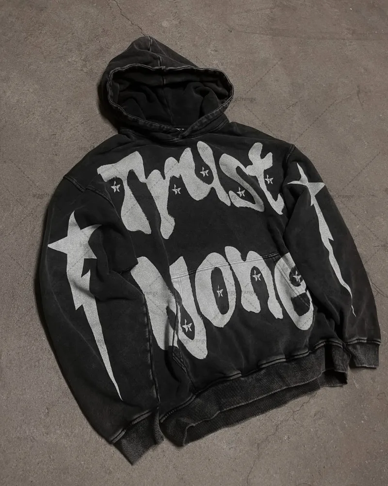 

High Street Fashion Clothing Street Hip Hood Casual Loose Cotton Washing Hoodie Men Harajuku Retro Fashion Oversized Sweatshirt