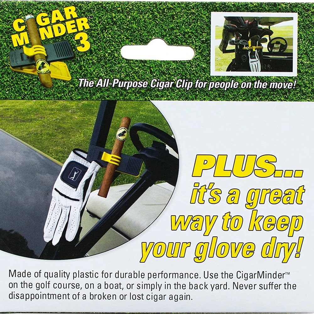 Outdoor Golf Cigar Grip Clip Accessories ABS Plastic Double Cigar Holder Cigarette Clamp Portable Golf Cart Accessories