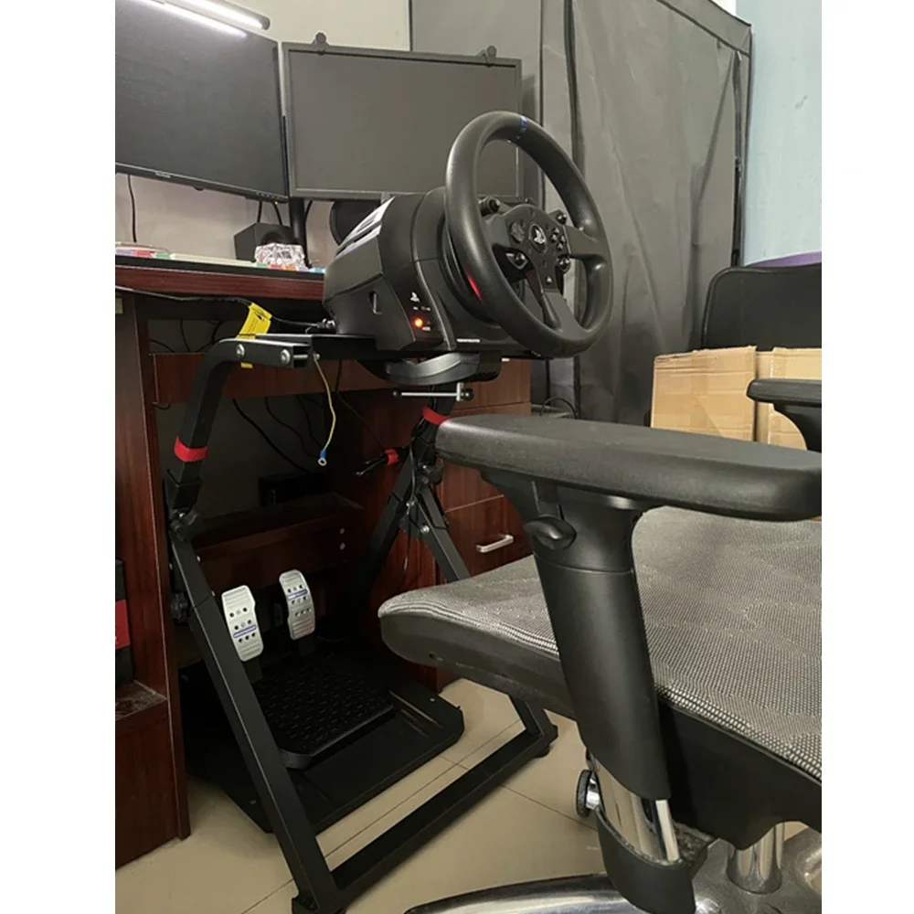 Racing wheel stand for the game G29 G92 T300RS T150 PS4 double-post folding stand