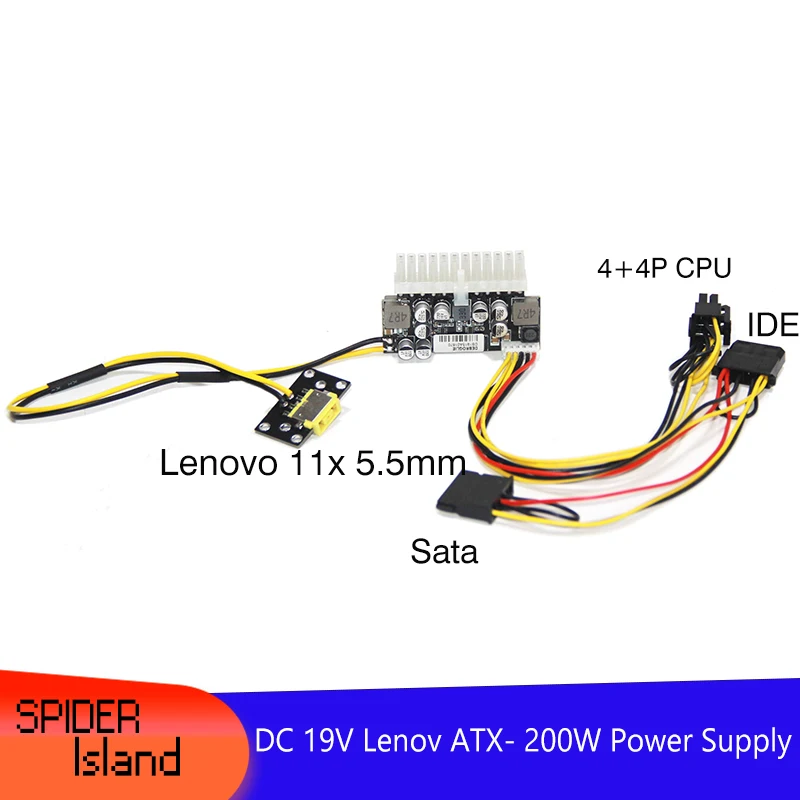 DB1915A DC 19V Lenovo1 1*5.5 Connector ATX-200W Power Module MINI ITX ATX PC Power Supply  Adapter High Power Tool Replacement