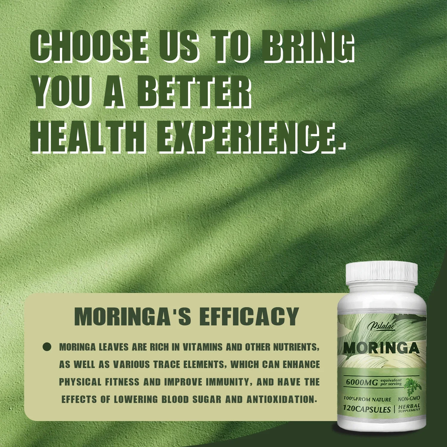 Moringa Capsules 6000mg - Support Healthy Energy Levels, Weight Management, Healthy Joints, Antioxidants