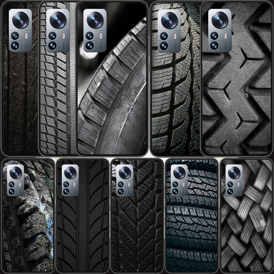 Tire Tread wheel Phone Case For Xiaomi Mi 13 12 11T 10T 12T Pro 12X 11i 11 Ultra 10 Lite 5G 9 8 6X 5X A1 A2 Cover Capa Coque Fun