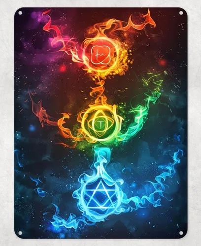 Anime Fire Earth Water Metal Poster Wall Sign Man Cave Shed Bedroom Home Kitchen --Tin Sign