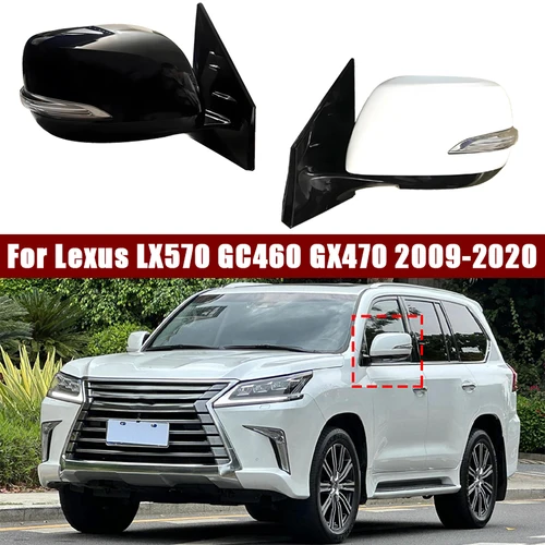 レクサス LX570 GC460 GX470 2009-2020 車のバックミラーアセンブリ自動電気折りたたみウインカー加熱調整ミラー Assy