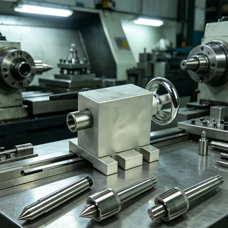 MT2 CNC Activity Tailstock for Rotary A‑Axis 4th Axis, CNC Router Engraver Milling Machine Rotary Axis Tailstock Accessory Kit