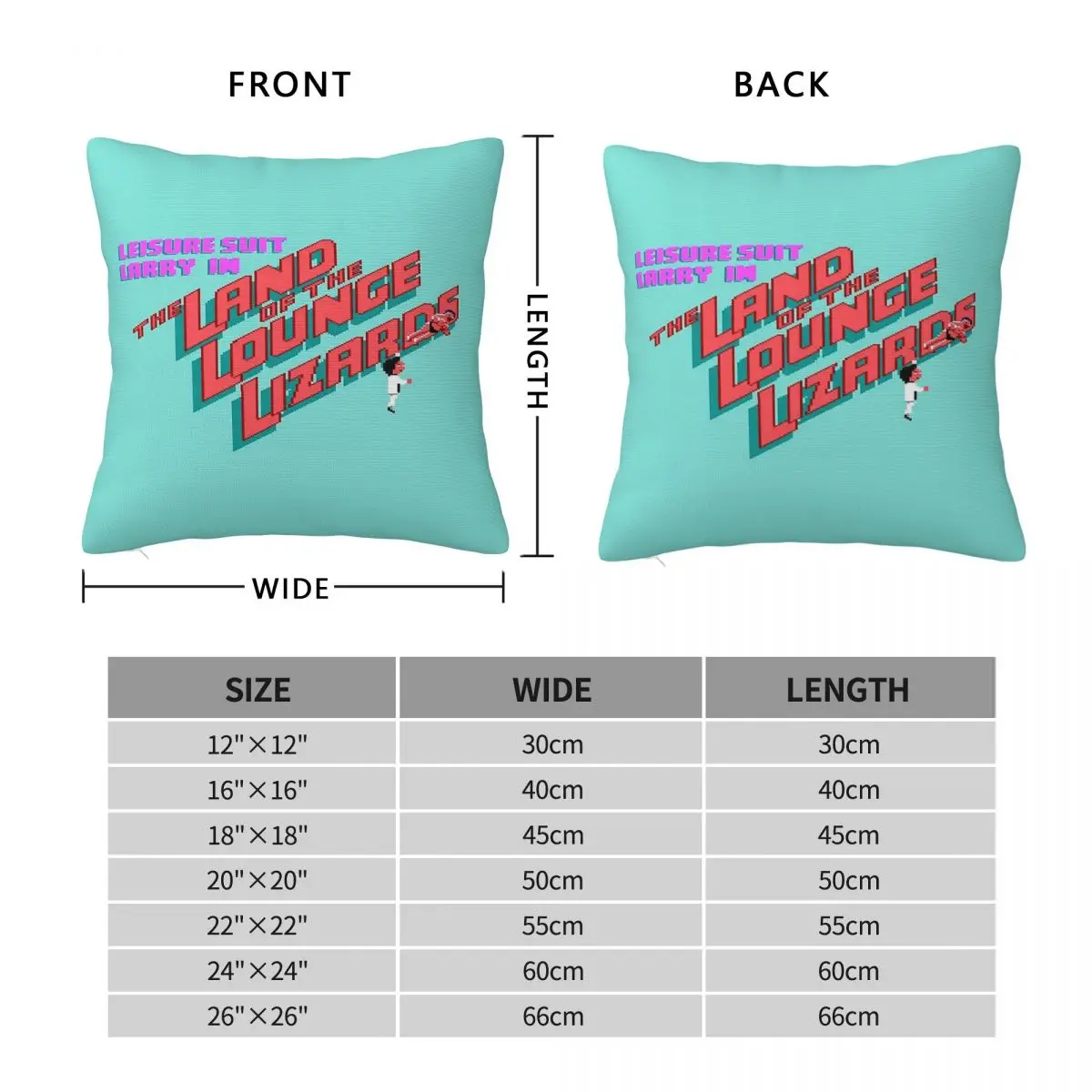 Leisure Suit Larry Ega Pillowcase Polyester Linen Velvet Pattern Zip Decorative Sofa Seater Cushion Cover