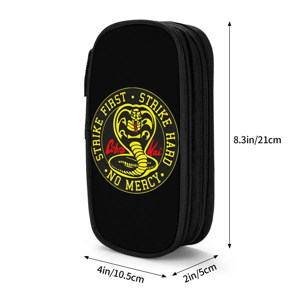 Cobra Kai Cobra Kai No Mercy Classic Pencil Cases Large Storage Pen Bags Pen Box Pencil Pouch For Boys Girls Students Stationery