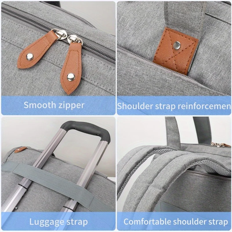 حقيبة الأم ذات سعة كبيرة ومتعددة الوظائف حقيبة ظهر للأم معزولة بثلاثة أغراض حقيبة حفاضات للأم والطفل