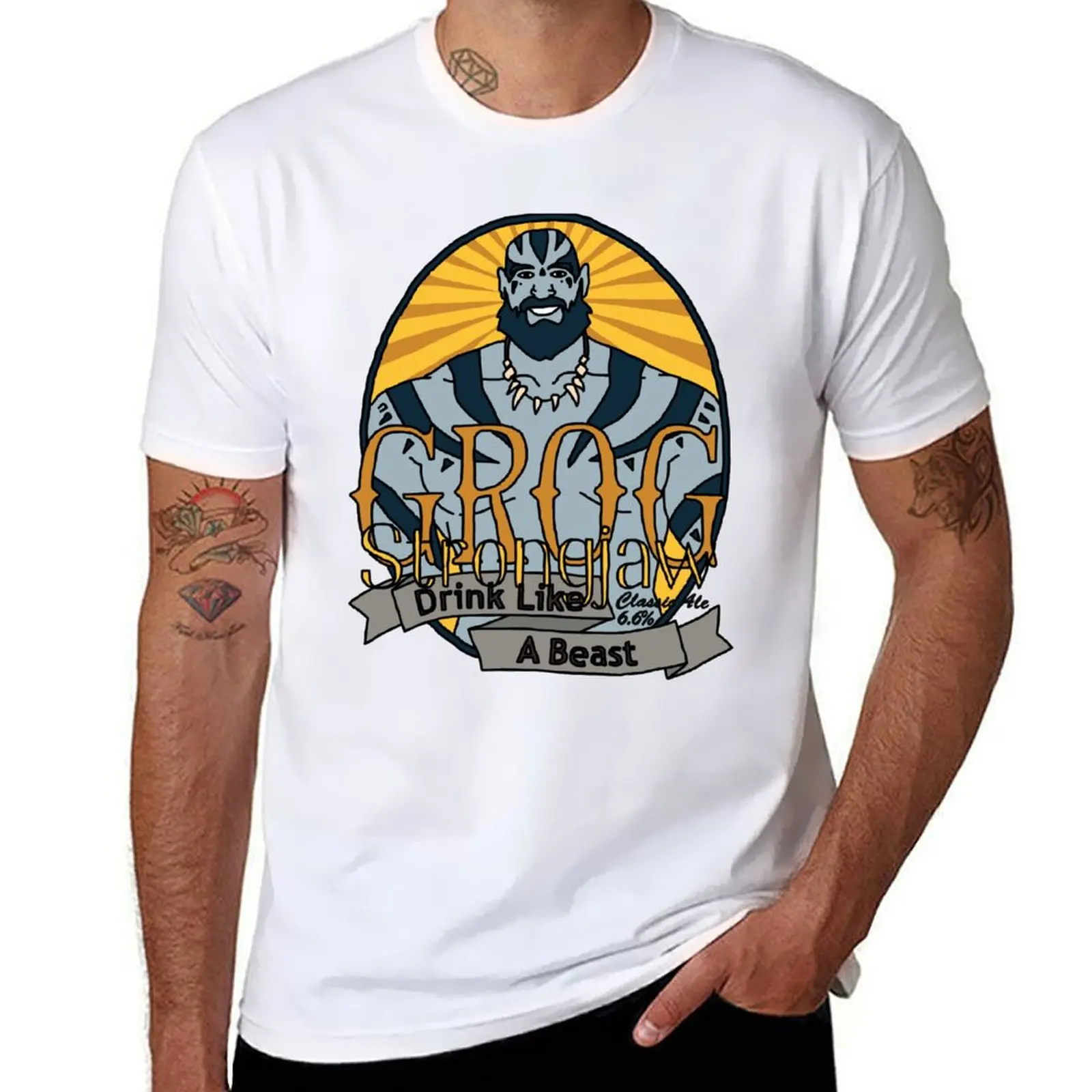 

God-Like Grog T-Shirt man t shirt cotton high quality man t shirt summer T-Shirt