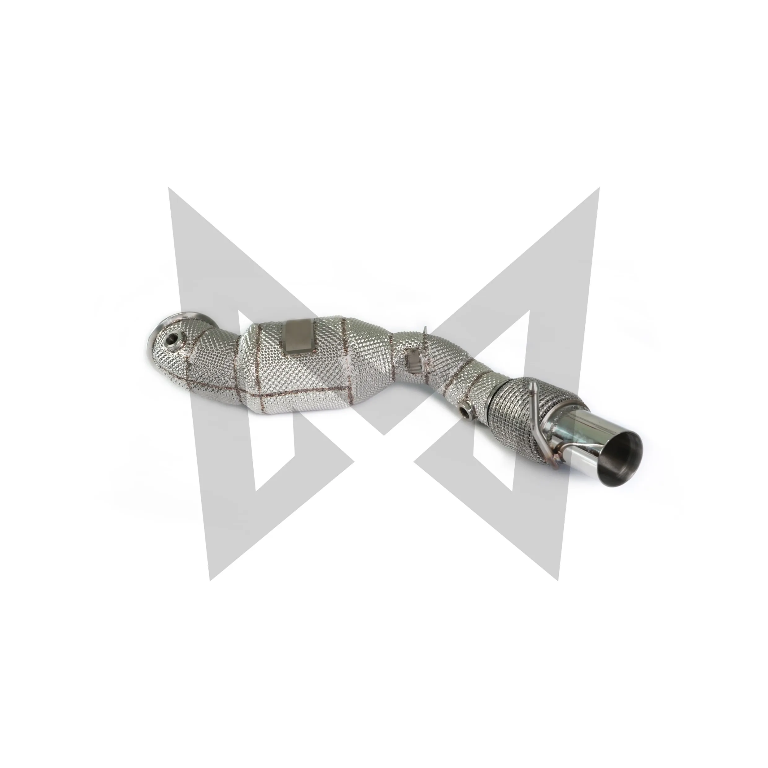 لسيارات BMW 316i F30 N13 أنبوب سفلي رياضي عالي التدفق مع درع الحرارة من الفولاذ المقاوم للصدأ Catless/200 خلية أنبوب الأداء الحفاز #2