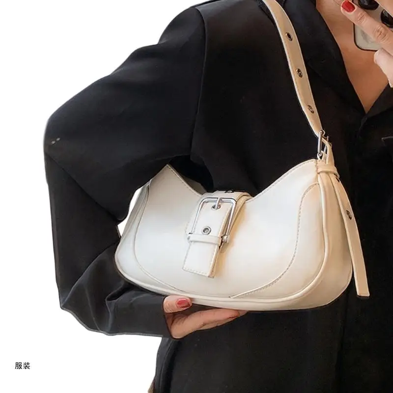 D0UD Solid Color Trendy Bag Simple Fashion Shoulder Bag for Women Girl Crossbody Bag