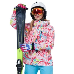 New Ski Jacket Women Windproof Waterproof Warm Winter Ski Coat Female Outdoor Sports Skiing Snowboarding Clothing Snow Jacket