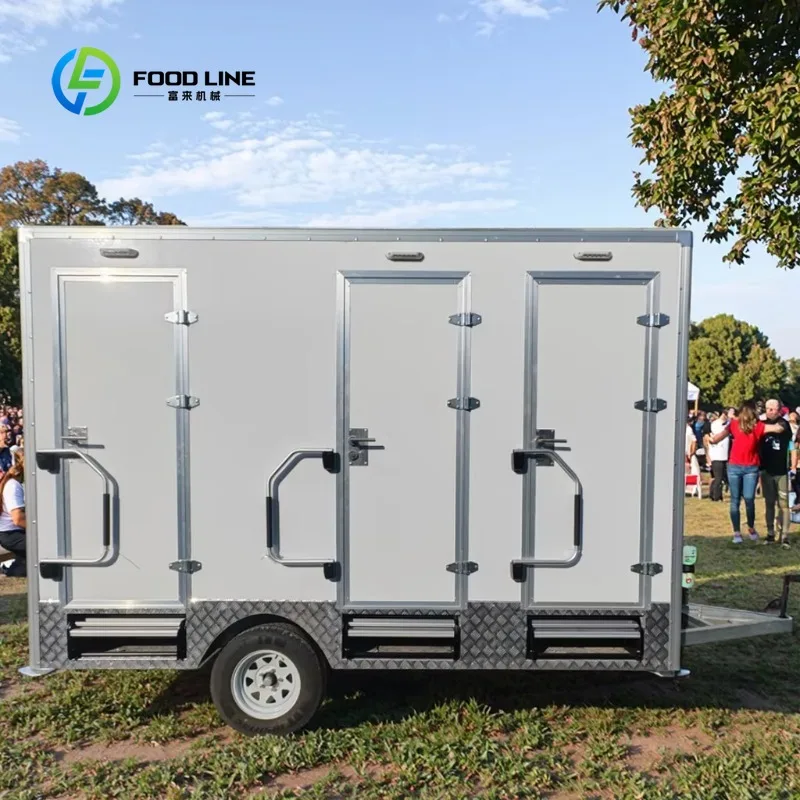 Custom Modern Popular Design Portable Toilet Trailer, Luxury Mobile Outdoor Bathroom Restroom for Public Events and Business Use