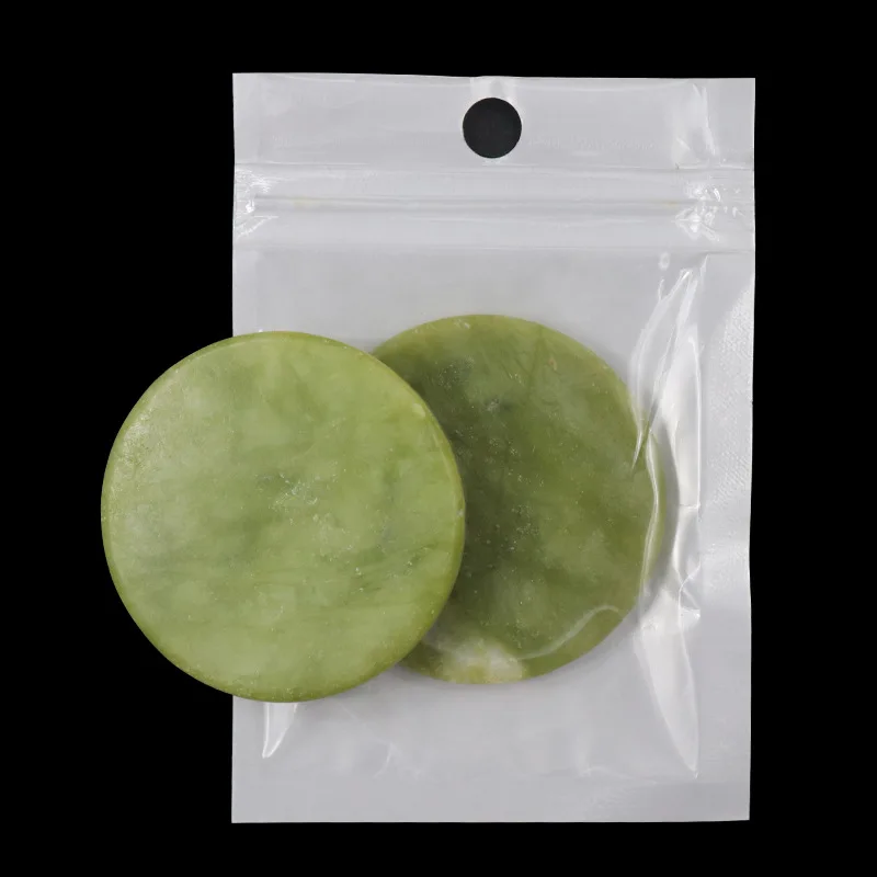 2pcs Natural Jade Eye Patches Face Beauty Skincare Massager Cooling/hot Therapy Eye Massage Stone Anti Wrinkle Puffiness Tool